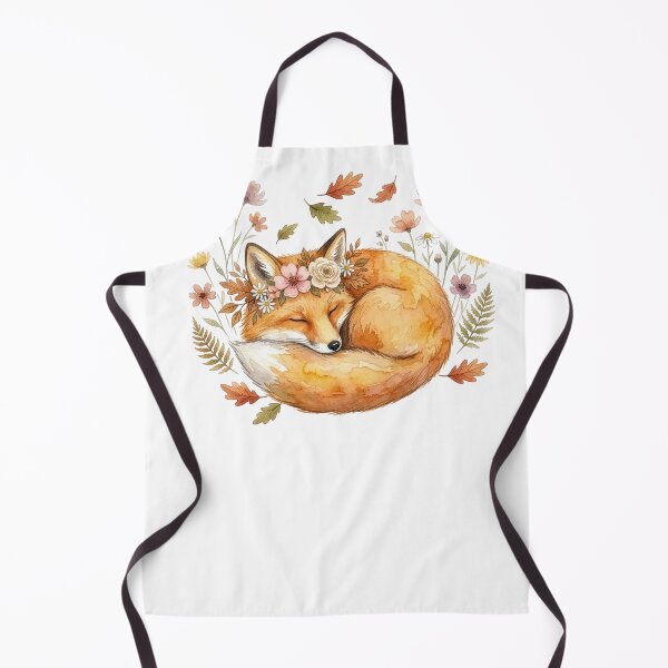 Item preview, Autumn Sleeping Fox Watercolor Illustration designed and sold by Rutvain.