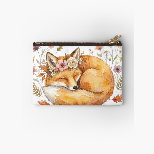 Item preview, Autumn Sleeping Fox Watercolor Illustration designed and sold by Rutvain.