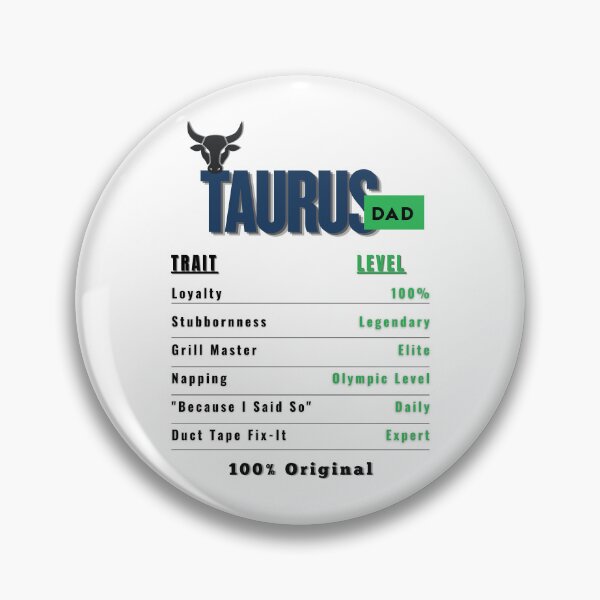 Item preview, Funny Taurus Dad Traits - Humorous Zodiac Father's Day Gift designed and sold by ZenWealthDesign.