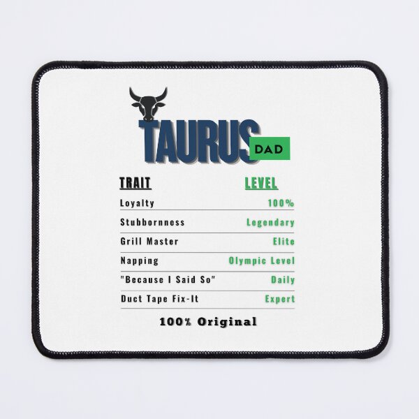 Item preview, Funny Taurus Dad Traits - Humorous Zodiac Father's Day Gift designed and sold by ZenWealthDesign.