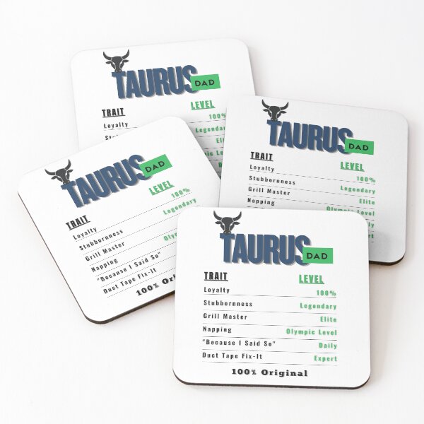 Item preview, Funny Taurus Dad Traits - Humorous Zodiac Father's Day Gift designed and sold by ZenWealthDesign.