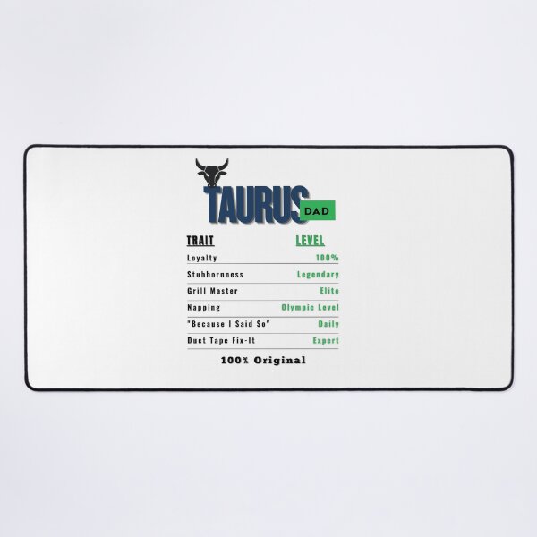 Item preview, Funny Taurus Dad Traits - Humorous Zodiac Father's Day Gift designed and sold by ZenWealthDesign.