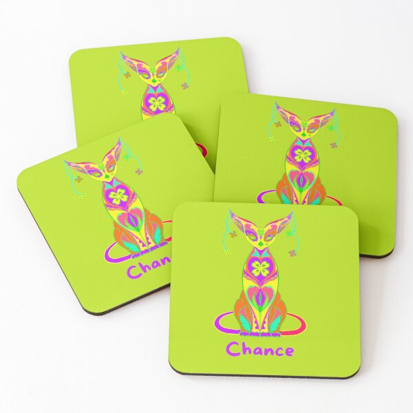 Item preview, Chamalion Chance – Colorful Psychedelic Lucky Cat designed and sold by Herami.