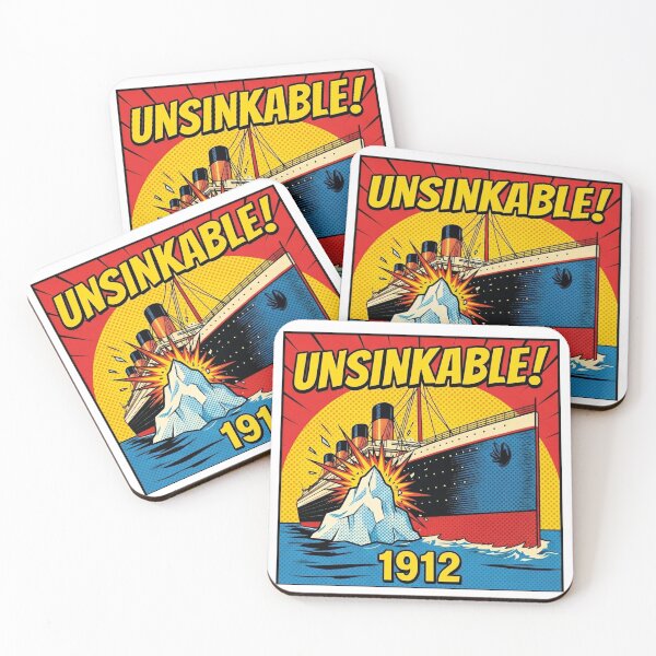 Item preview, Unsinkable Titanic – Historical Poster Retro Style 1912 designed and sold by PosiPrints.