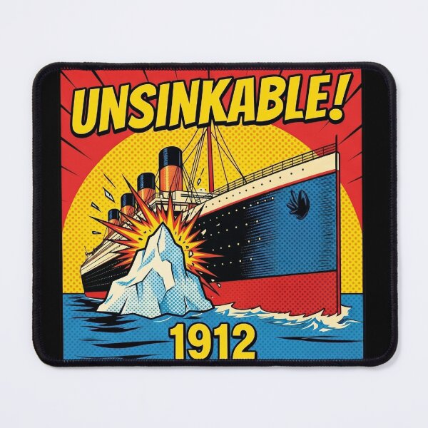 Item preview, Unsinkable Titanic – Historical Poster Retro Style 1912 designed and sold by PosiPrints.