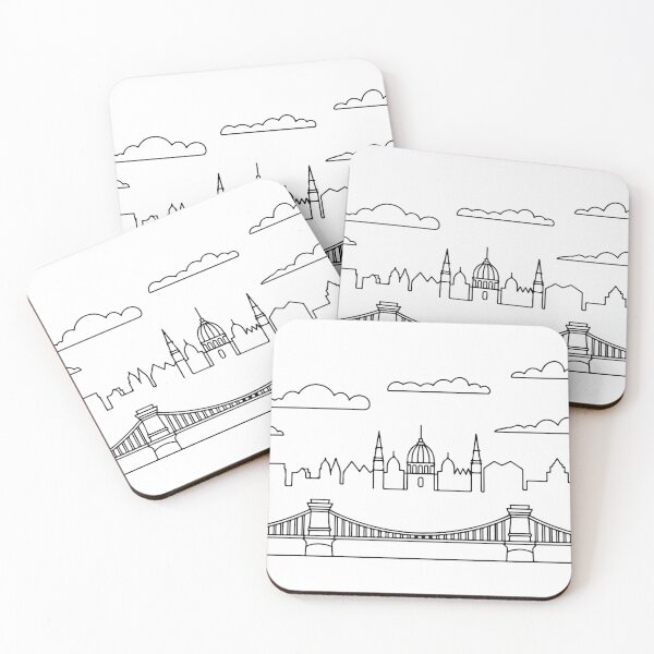 Item preview, Budapest LineArt – Skyline City Outline  designed and sold by EmeraldeaDesign.