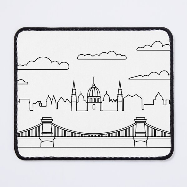 Item preview, Budapest LineArt – Skyline City Outline designed and sold by EmeraldeaDesign.