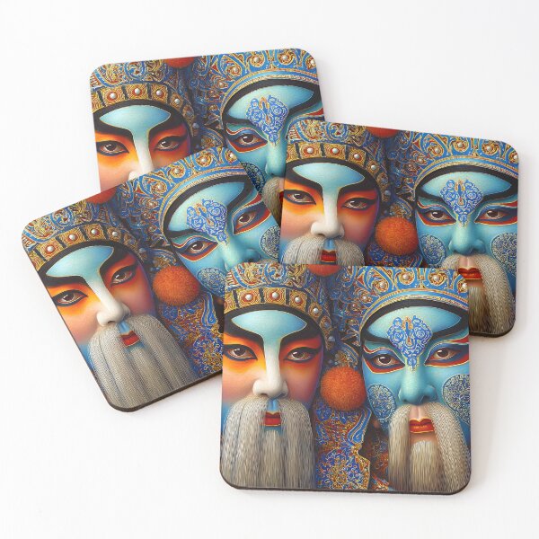 Item preview, Colorful Traditional Chinese Opera Masks Close-up designed and sold by Artessie.