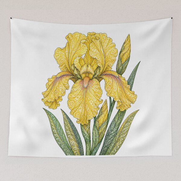 Item preview, Yellow Bearded Iris designed and sold by PaintedbyCarol.