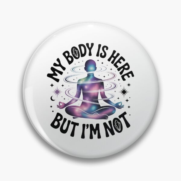 Item preview, My Body Is Here, But I'm Not! Black Letters On White Design designed and sold by Peter Stawicki.