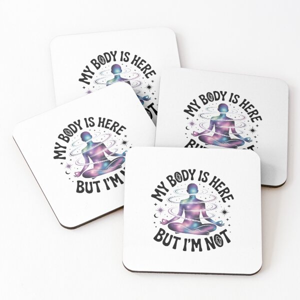 Item preview, My Body Is Here, But I'm Not! Black Letters On White Design designed and sold by Peter Stawicki.