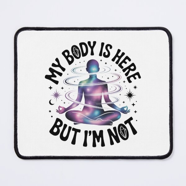 Item preview, My Body Is Here, But I'm Not! Black Letters On White Design designed and sold by Peter Stawicki.