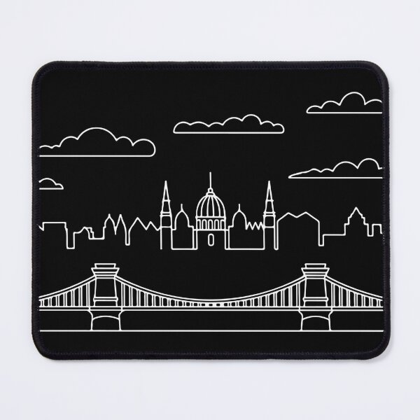 Item preview, Budapest LineArt in white designed and sold by EmeraldeaDesign.