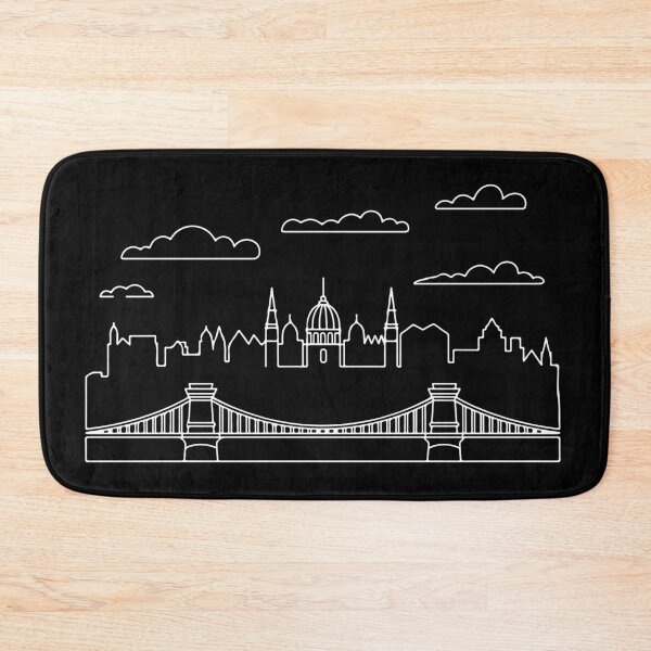 Item preview, Budapest LineArt in white designed and sold by EmeraldeaDesign.