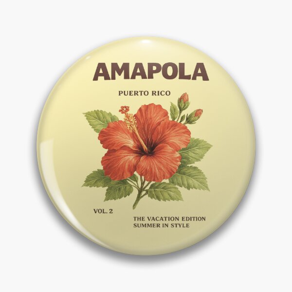Item preview, Amapola Puerto Rico Vintage Hibiscus Flower Tropical Island Travel Floral Design designed and sold by creatingmouseshop.