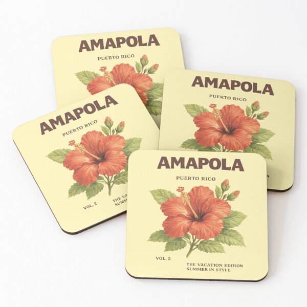 Item preview, Amapola Puerto Rico Vintage Hibiscus Flower Tropical Island Travel Floral Design designed and sold by creatingmouseshop.