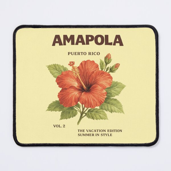 Item preview, Amapola Puerto Rico Vintage Hibiscus Flower Tropical Island Travel Floral Design designed and sold by creatingmouseshop.