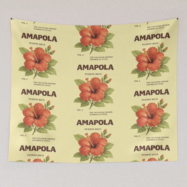 Item preview, Amapola Puerto Rico Vintage Hibiscus Flower Tropical Island Travel Floral Design designed and sold by creatingmouseshop.