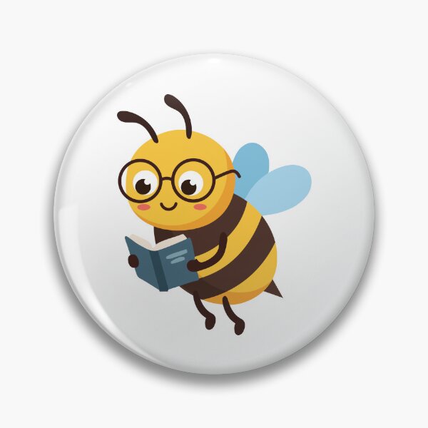 Item preview, Cute Reading Bee Illustration designed and sold by BetweenForms.