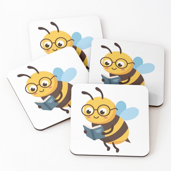 Item preview, Cute Reading Bee Illustration designed and sold by BetweenForms.