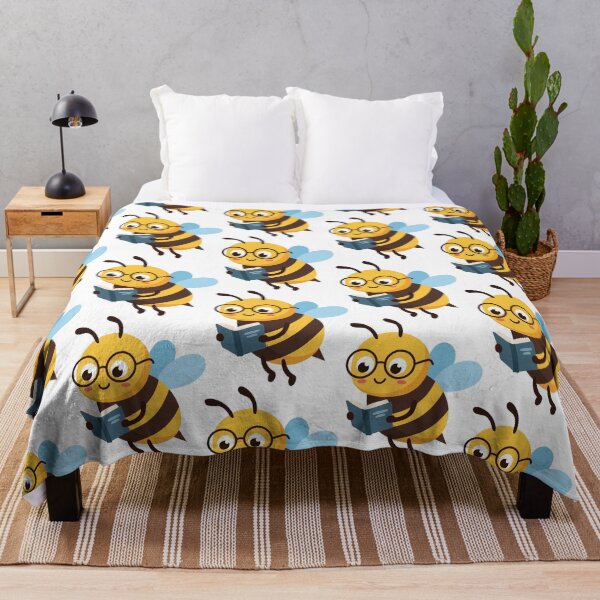 Item preview, Cute Reading Bee Illustration designed and sold by BetweenForms.