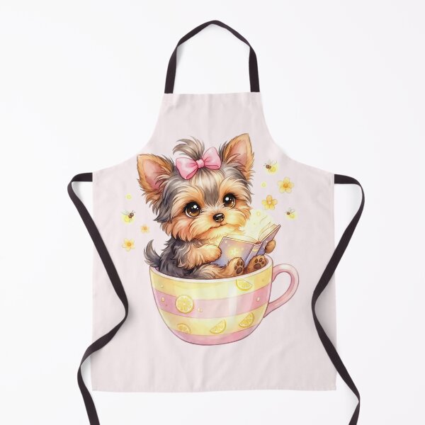Item preview, Cute Yorkie Bookworm in Lemon Teacup designed and sold by MythicCotton.