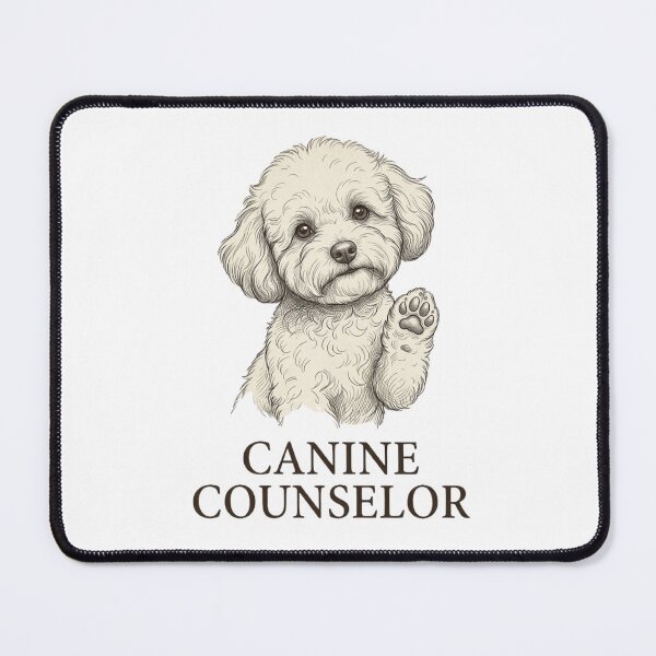 Item preview, Canine Counselor Poodle Therapy Dog Sketch designed and sold by GiggleInkTees.