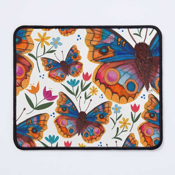 Item preview, Blue Buckeye Butterfly Floral Pattern designed and sold by Jessica Morris Designs.