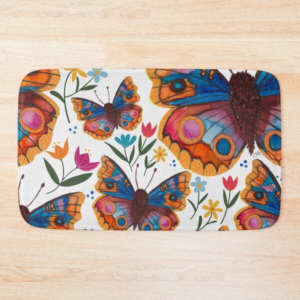 Item preview, Blue Buckeye Butterfly Floral Pattern designed and sold by Jessica Morris Designs.