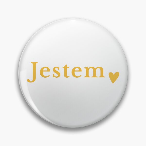 Item preview, Minimalist Jestem Polish Affirmation Small Yellow Heart designed and sold by LekkieStudioArt.