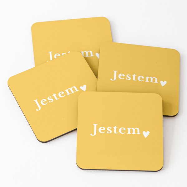 Item preview, Minimalist Jestem Polish Affirmation White Typography Design designed and sold by LekkieStudioArt.