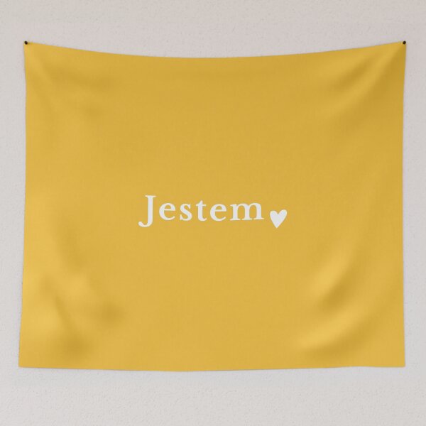 Item preview, Minimalist Jestem Polish Affirmation White Typography Design designed and sold by LekkieStudioArt.