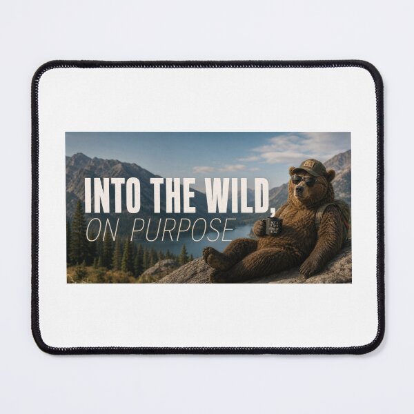Item preview, Into The Wild On Purpose – Funny Hiking Outdoor Typography Tee Sticker Hiker Gift designed and sold by sharifex.