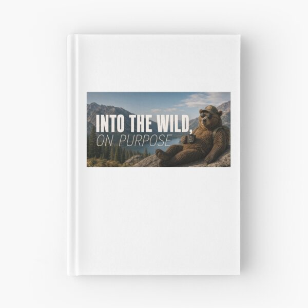 Item preview, Into The Wild On Purpose – Funny Hiking Outdoor Typography Tee Sticker Hiker Gift designed and sold by sharifex.