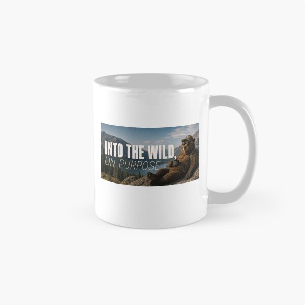 Item preview, Into The Wild On Purpose – Funny Hiking Outdoor Typography Tee Sticker Hiker Gift designed and sold by sharifex.