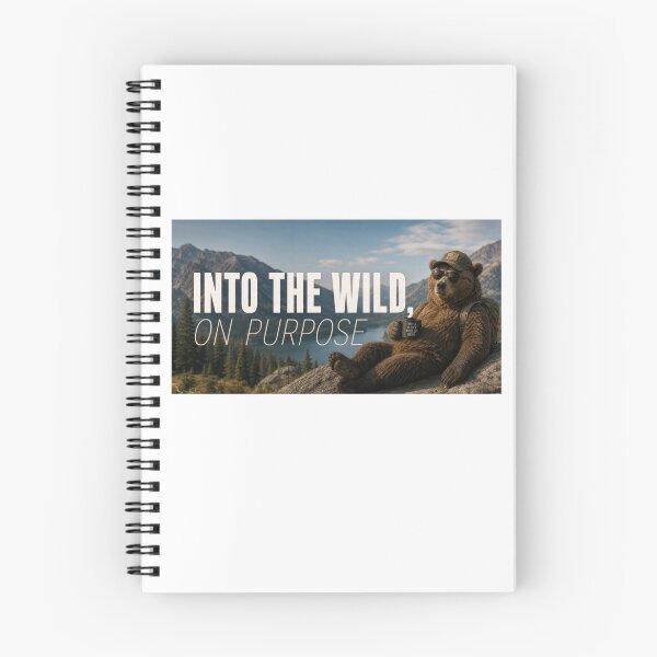 Item preview, Into The Wild On Purpose – Funny Hiking Outdoor Typography Tee Sticker Hiker Gift designed and sold by sharifex.