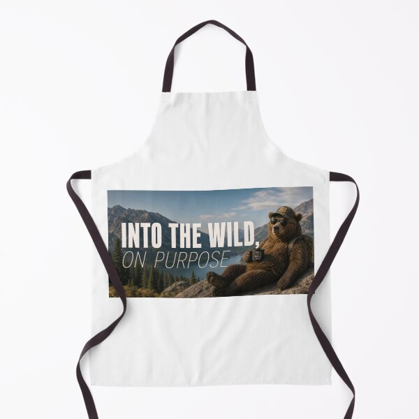 Item preview, Into The Wild On Purpose – Funny Hiking Outdoor Typography Tee Sticker Hiker Gift designed and sold by sharifex.