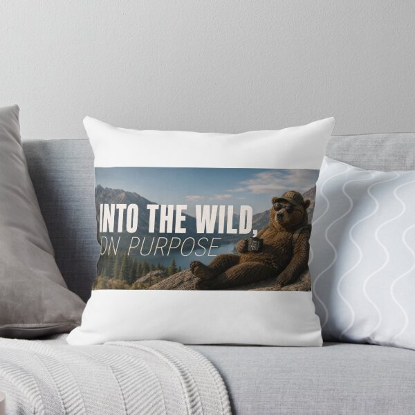 Item preview, Into The Wild On Purpose – Funny Hiking Outdoor Typography Tee Sticker Hiker Gift designed and sold by sharifex.