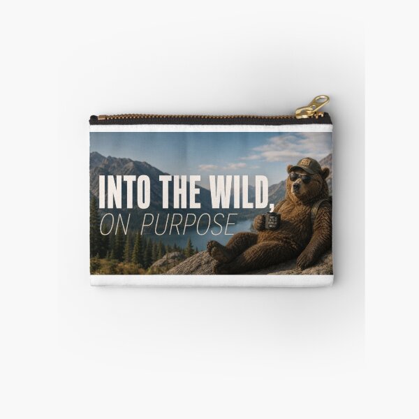 Item preview, Into The Wild On Purpose – Funny Hiking Outdoor Typography Tee Sticker Hiker Gift designed and sold by sharifex.