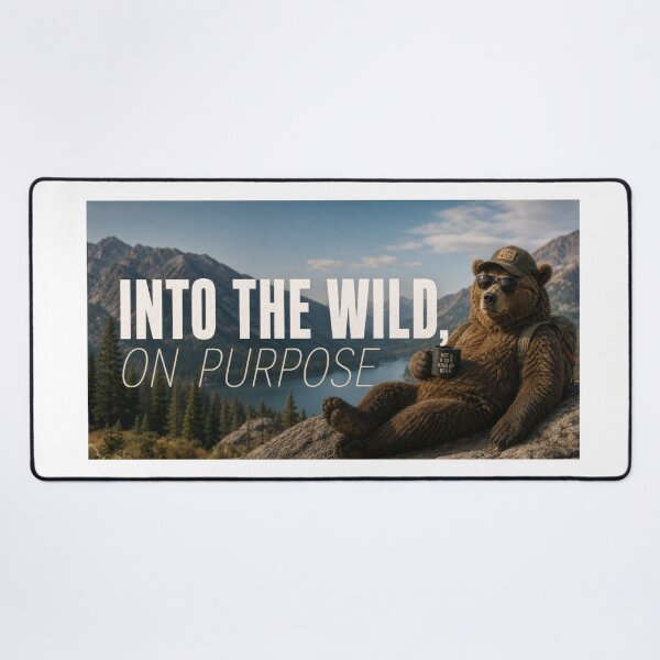 Item preview, Into The Wild On Purpose – Funny Hiking Outdoor Typography Tee Sticker Hiker Gift designed and sold by sharifex.