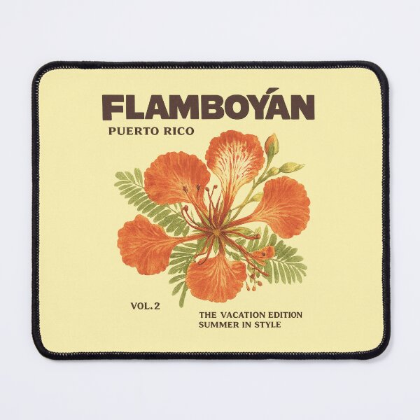 Item preview, Flamboyan Puerto Rico Tropical Flower Vintage Caribbean Botanical Design designed and sold by creatingmouseshop.