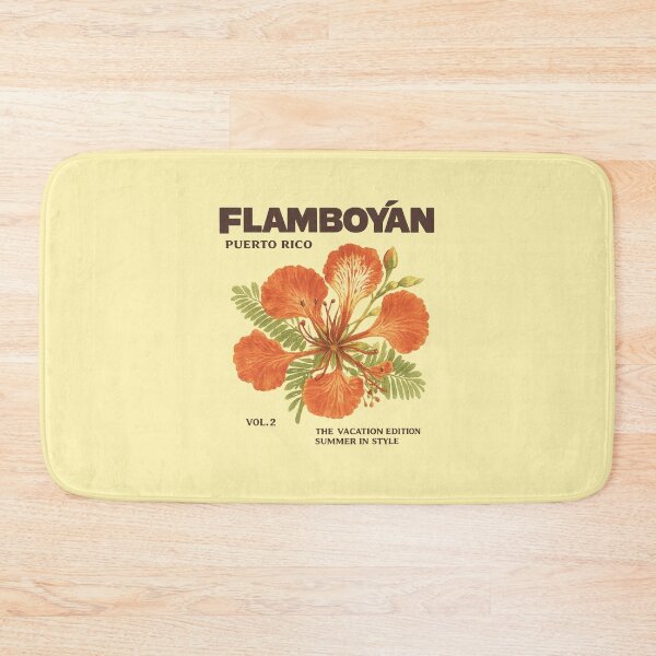 Item preview, Flamboyan Puerto Rico Tropical Flower Vintage Caribbean Botanical Design designed and sold by creatingmouseshop.