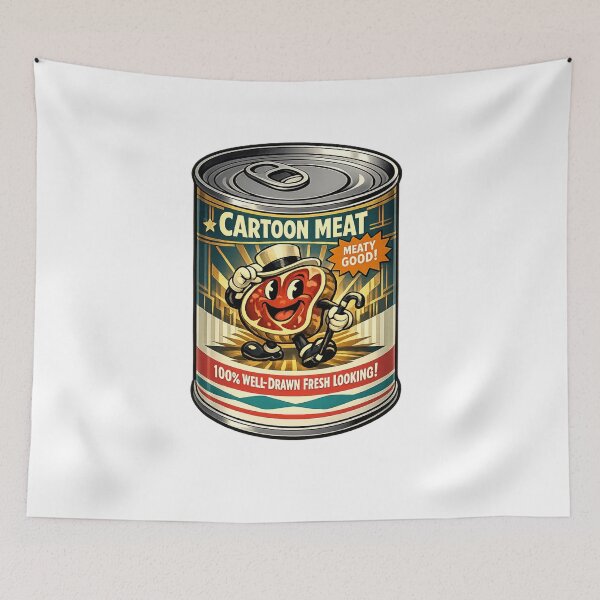 Item preview, Can of delicious cartoon character meat, fresh drawn and ready to eat.  designed and sold by Gunnar Hermansen.