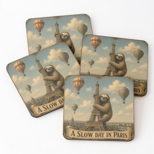 Item preview, A Slow Day in Paris - square designed and sold by ObviouslyBrill.