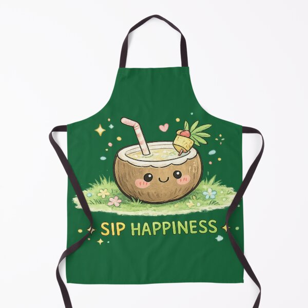 Item preview, Sip Happiness Coconut Tee designed and sold by MindMessStudio.