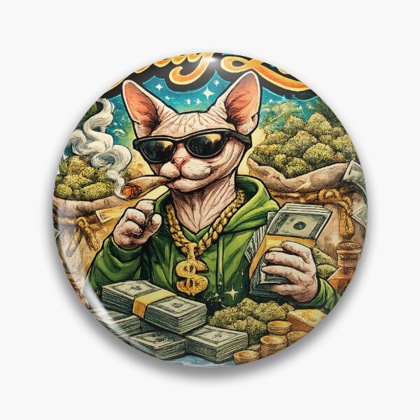 Item preview, Stay Lit Gangsta Sphynx Cat Smoking Weed designed and sold by KaCpeReK44.