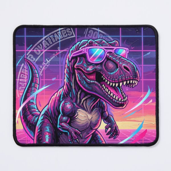 Item preview, Retro T. Rex in 80s Neon – Synthwave Dinosaur Design designed and sold by CallisC-Arts.