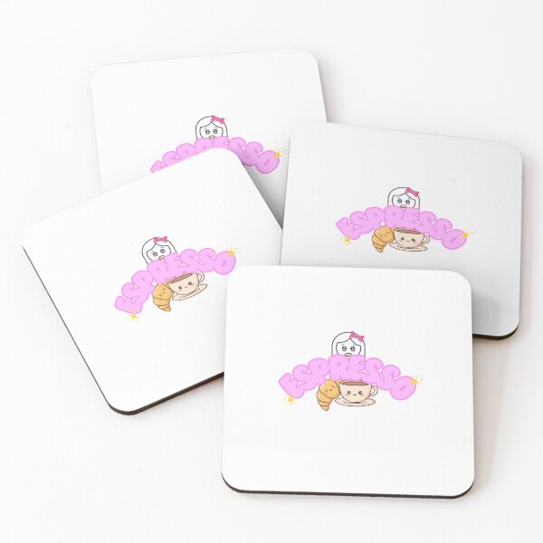 Item preview, Kawaii ESPRESSO Pink Bubble Text designed and sold by feffegiangia.