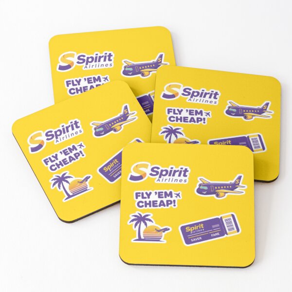 Item preview, Spirit Airlines Skeleton Sticker Pack | Funny Aviation Humor Stickers designed and sold by Yasmine Mohammed.