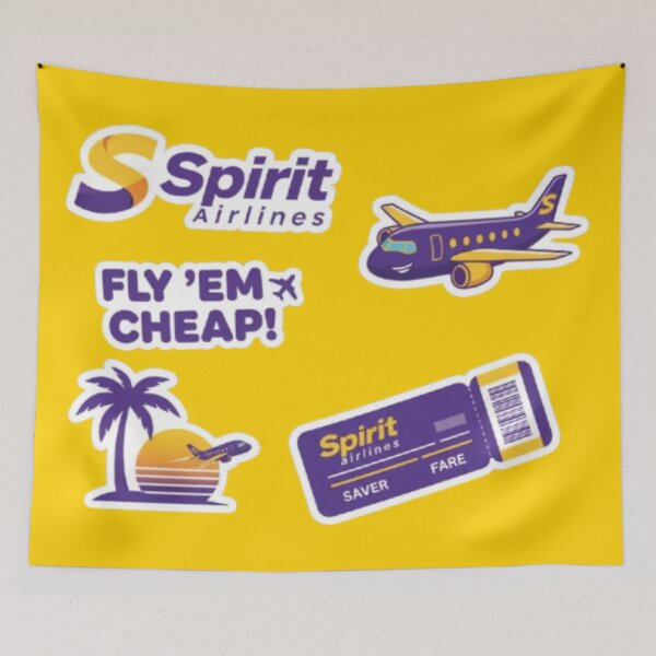 Item preview, Spirit Airlines Skeleton Sticker Pack | Funny Aviation Humor Stickers designed and sold by Yasmine Mohammed.